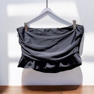 🌻NEW (w/tags) Island Escape Black Ruched Skirted Swim Suit Bottoms Size 8